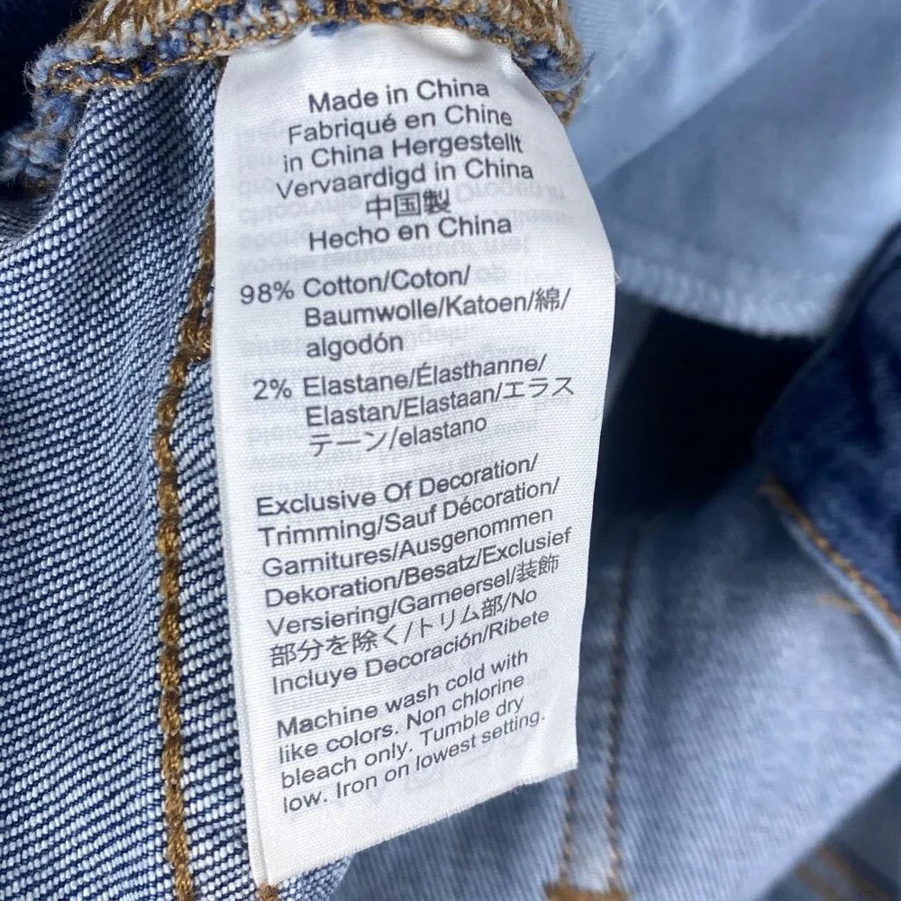 Madewell Jeans Womens 32 Perfect Vintage Crop High Waist Button Fly Medium Wash - Picture 10 of 10